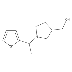 (1-(1-(Thiophen-2-yl)ethyl)pyrrolidin-3-yl)methanol Structure