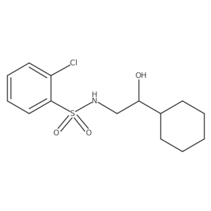 2-chloro-N-(2-cyclohexyl-2-hydroxyethyl)benzenesulfonamide Structure