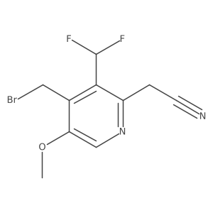 2-(4-(Bromomethyl)-3-(difluoromethyl)-5-methoxypyridin-2-yl)acetonitrile结构式
