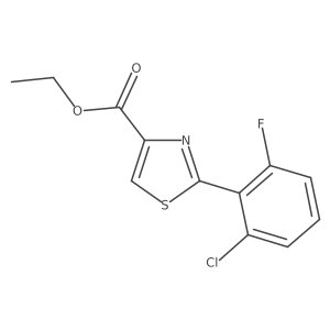 Ethyl 2-(2-chloro-6-fluorophenyl)thiazole-4-carboxylate结构式