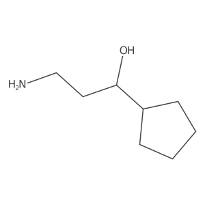3-Amino-1-cyclopentylpropan-1-ol结构式