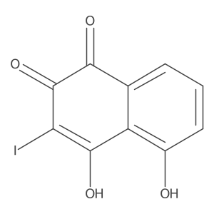 2,5-Dihydroxy-3-iodonaphthalene-1,4-dione结构式