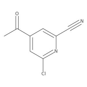 4-Acetyl-6-chloropyridine-2-carbonitrile结构式