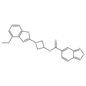 1-(4-Methoxybenzo[d]thiazol-2-yl)azetidin-3-yl benzo[c][1,2,5]thiadiazole-5-carboxylate结构式