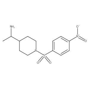 1-[1-(4-Nitrobenzenesulfonyl)piperidin-4-yl]ethan-1-amine结构式
