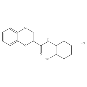 N-(2-aminocyclohexyl)-2,3-dihydrobenzo[b][1,4]dioxine-2-carboxamide hydrochloride Structure