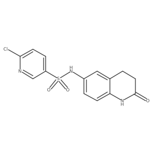 6-chloro-N-(2-oxo-1,2,3,4-tetrahydroquinolin-6-yl)pyridine-3-sulfonamide Structure