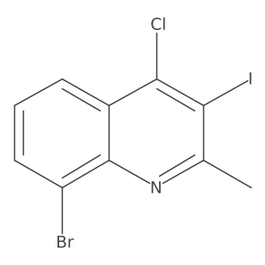 8-Bromo-4-chloro-3-iodo-2-methylquinoline Structure