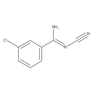 3-chloro-N'-cyanobenzene-1-carboximidamide结构式