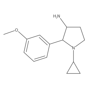 1-Cyclopropyl-2-(3-methoxyphenyl)pyrrolidin-3-amine Structure