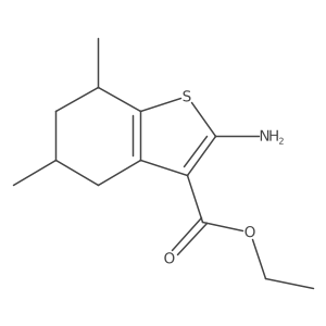 Ethyl 2-amino-5,7-dimethyl-4,5,6,7-tetrahydrobenzo[b]thiophene-3-carboxylate Structure