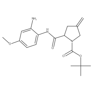 (S)-tert-butyl 2-((2-amino-4-methoxyphenyl)carbamoyl)-4-methylenepyrrolidine-1-carboxylate Structure