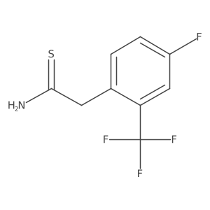 2-[4-Fluoro-2-(trifluoromethyl)phenyl]ethanethioamide结构式