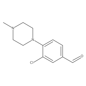 3-Chloro-4-(4-methylpiperazin-1-YL)benzaldehyde结构式