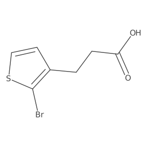 3-(2-Bromothiophen-3-yl)propanoic acid结构式