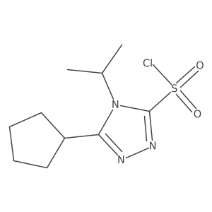 5-cyclopentyl-4-(propan-2-yl)-4H-1,2,4-triazole-3-sulfonyl chloride结构式