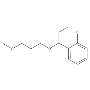 1-Chloro-2-[2-iodo-1-(3-methoxypropoxy)ethyl]benzene结构式