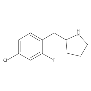 2-[(4-Chloro-2-fluorophenyl)methyl]pyrrolidine结构式