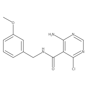 4-Amino-6-chloro-N-(3-methoxybenzyl)pyrimidine-5-carboxamide结构式