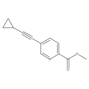 Methyl 5-(cyclopropylethynyl)picolinate结构式