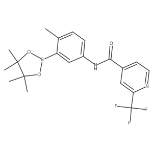 N-(4-methyl-3-(4,4,5,5-tetramethyl-1,3,2-dioxaborolan-2-yl)phenyl)-2-(trifluoromethyl)isonicotinamide Structure