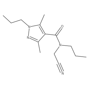 N-(Cyanomethyl)-3,5-dimethyl-N,1-dipropylpyrazole-4-carboxamide Structure