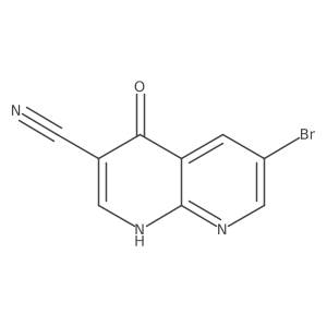 6-Bromo-4-hydroxy-1,8-naphthyridine-3-carbonitrile Structure
