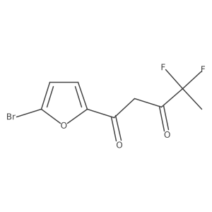1-(5-Bromofuran-2-yl)-4,4-difluoropentane-1,3-dione Structure