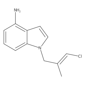 1-(3-chloro-2-methylprop-2-en-1-yl)-1H-indol-4-amine结构式