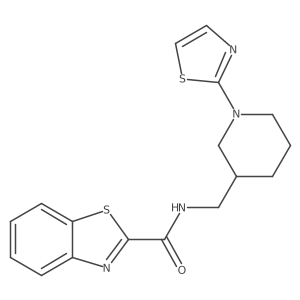 N-((1-(thiazol-2-yl)piperidin-3-yl)methyl)benzo[d]thiazole-2-carboxamide结构式