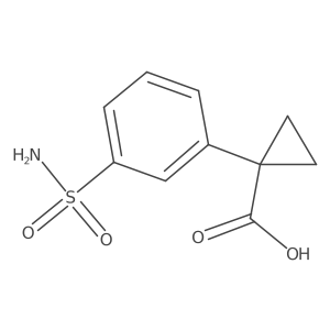 1-(3-Sulfamoylphenyl)cyclopropanecarboxylic acid结构式