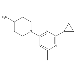 1-(2-Cyclopropyl-6-methylpyrimidin-4-yl)piperidin-4-amine Structure