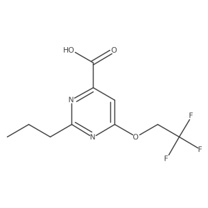 2-Propyl-6-(2,2,2-trifluoroethoxy)pyrimidine-4-carboxylic acid Structure
