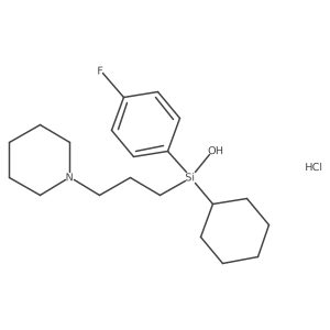 p-Fluorohexahydro-sila-difenidol hydrochloride结构式