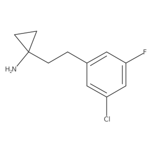 1-[2-(3-Chloro-5-fluorophenyl)ethyl]cyclopropan-1-amine结构式