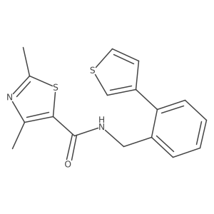 2,4-dimethyl-N-(2-(thiophen-3-yl)benzyl)thiazole-5-carboxamide Structure
