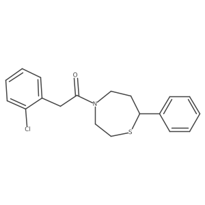 2-(2-Chlorophenyl)-1-(7-phenyl-1,4-thiazepan-4-yl)ethanone结构式
