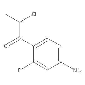 1-(4-Amino-2-fluorophenyl)-2-chloropropan-1-one结构式
