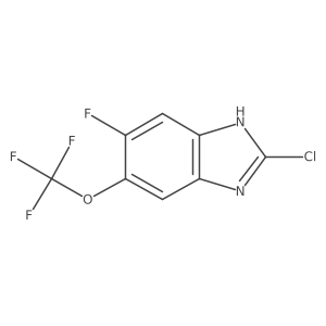 2-Chloro-5-fluoro-6-(trifluoromethoxy)-1H-1,3-benzimidazole Structure