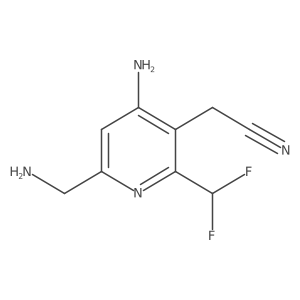 2-(4-Amino-6-(aminomethyl)-2-(difluoromethyl)pyridin-3-yl)acetonitrile Structure
