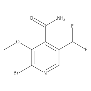 2-Bromo-5-(difluoromethyl)-3-methoxyisonicotinamide Structure