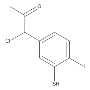 1-Chloro-1-(4-iodo-3-mercaptophenyl)propan-2-one结构式