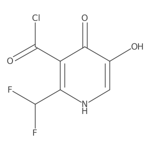 2-(Difluoromethyl)-4,5-dihydroxypyridine-3-carbonyl chloride Structure
