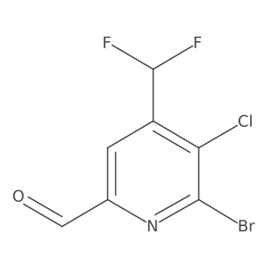6-Bromo-5-chloro-4-(difluoromethyl)picolinaldehyde Structure