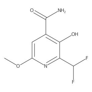 2-(Difluoromethyl)-3-hydroxy-6-methoxypyridine-4-carboxamide结构式