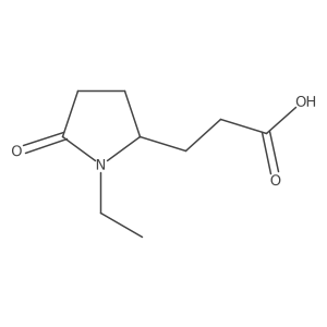 3-(1-Ethyl-5-oxopyrrolidin-2-yl)propanoic acid Structure