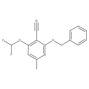2-(Benzyloxy)-4-(difluoromethoxy)-6-methylnicotinonitrile Structure