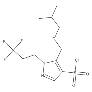 5-(isobutoxymethyl)-1-(3,3,3-trifluoropropyl)-1H-pyrazole-4-sulfonyl chloride结构式