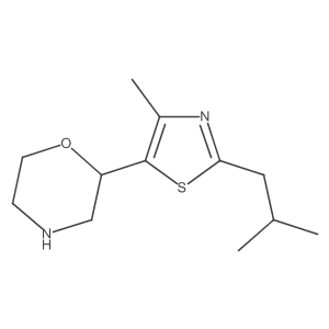 Morpholine, 2-[4-methyl-2-(2-methylpropyl)-5-thiazolyl]- Structure