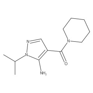 4-(piperidine-1-carbonyl)-1-(propan-2-yl)-1H-pyrazol-5-amine结构式